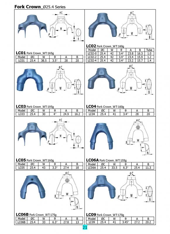 Fork Crown_Ø25.4 Series