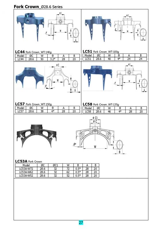 Fork Crown_Ø28.6 Series