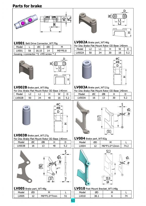 Parts For Brake & Seat For Brake