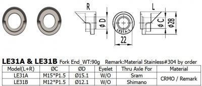 Through axle 