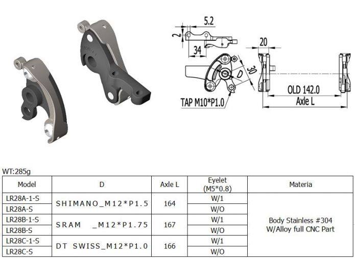 LR28A/LR28B/LR28C Stainless