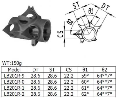 LS201R_B.B Shell With Cable Guide